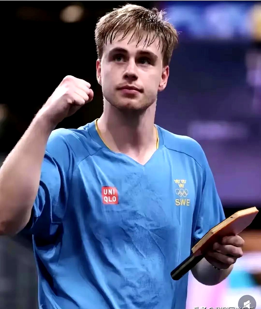 瑞典乒乓球队鏖战英国乒乓球队，波尔送出助攻